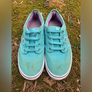 Vans pastel blue and purple low, ‘missy’ size 5/womens 6.5